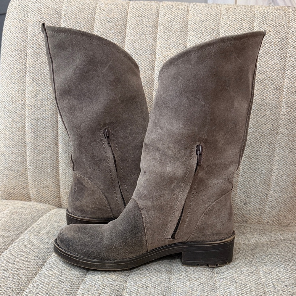 COOLWAY Gray Leather Women's Boots, sz 40 (~ 9.5 US women's) - Picture 10 of 12
